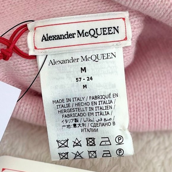 Alexander McQueen Beanie Pink Pompom Wool & Cashmere main image 5